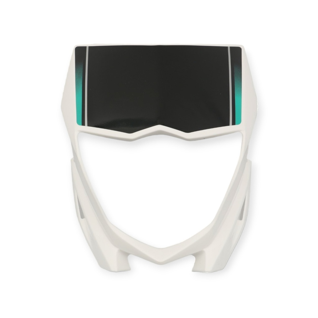 MASCARA DE FARO DELANTERO MTC XTZ125 BLANCO / NEGRO     - (VIA-A1)