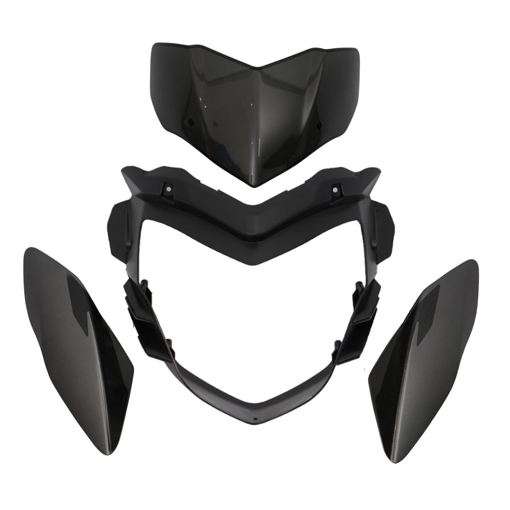 MASCARA DE FARO DELANTERO MTC PULSAR NS125 GRIS 04 PIEZAS       - (VIA-A1)