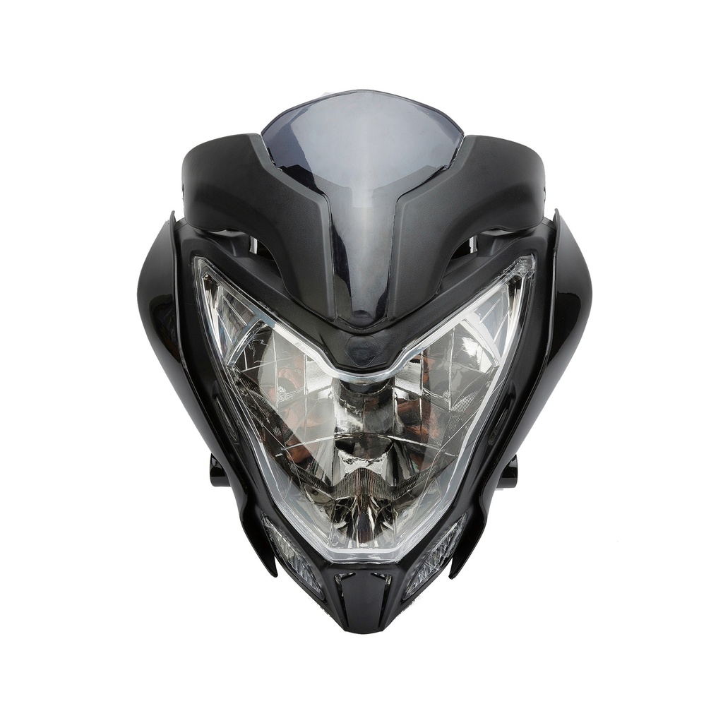 FARO DELANTERO COMPLETO MTC PULSAR NS200 NEGRO     V-1 (VIA-A2)