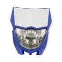 FARO DELANTERO COMPLETO MTC XTZ125 AZUL / BLANCO     V-1 (VIA-A2)