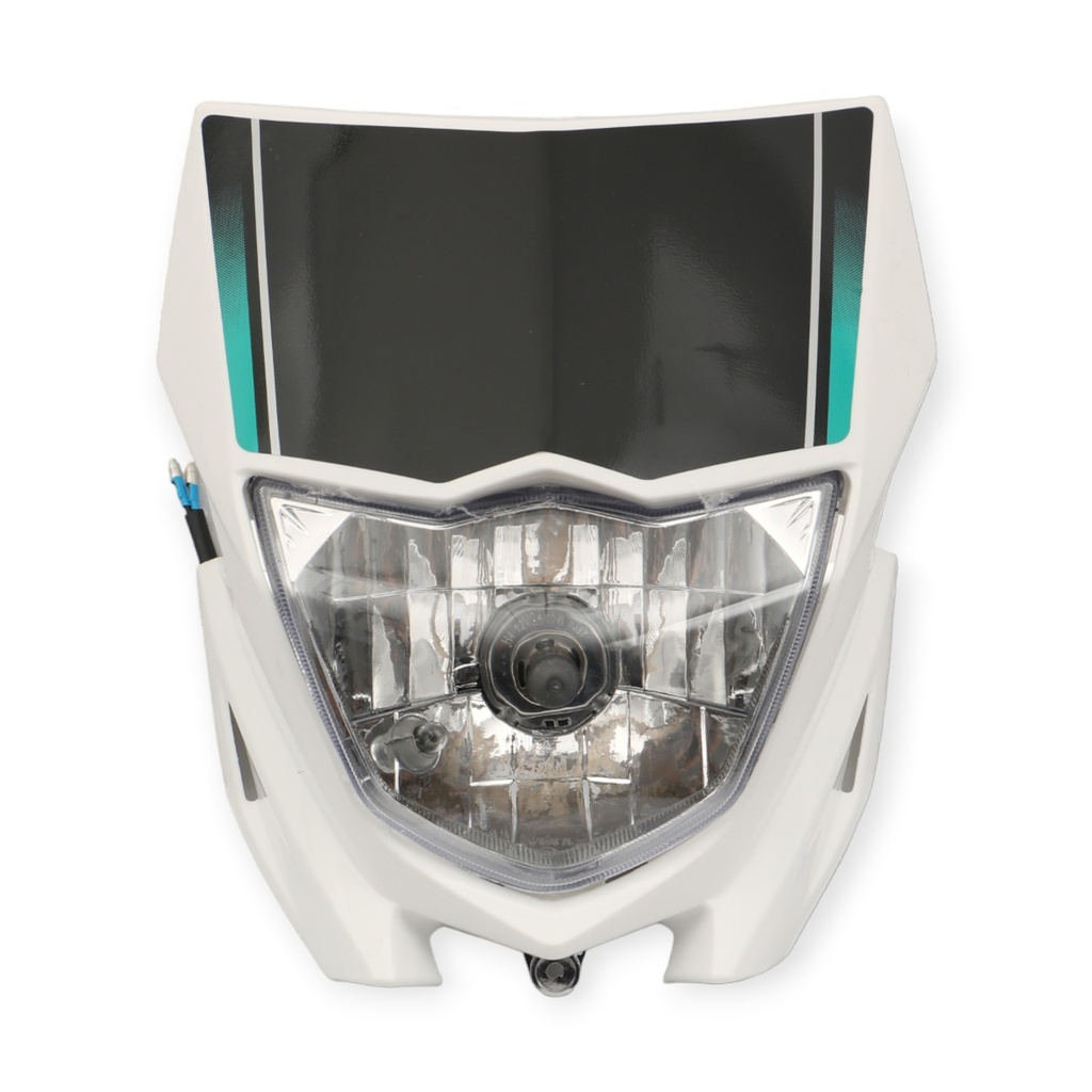 FARO DELANTERO COMPLETO MTC XTZ125 BLANCO / NEGRO     V-1 (VIA-A2)