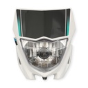 FARO DELANTERO COMPLETO MTC XTZ125 BLANCO / NEGRO     V-1 (VIA-A2)