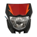 FARO DELANTERO COMPLETO MTC XTZ125 NEGRO / ROJO     V-1 (VIA-A2)