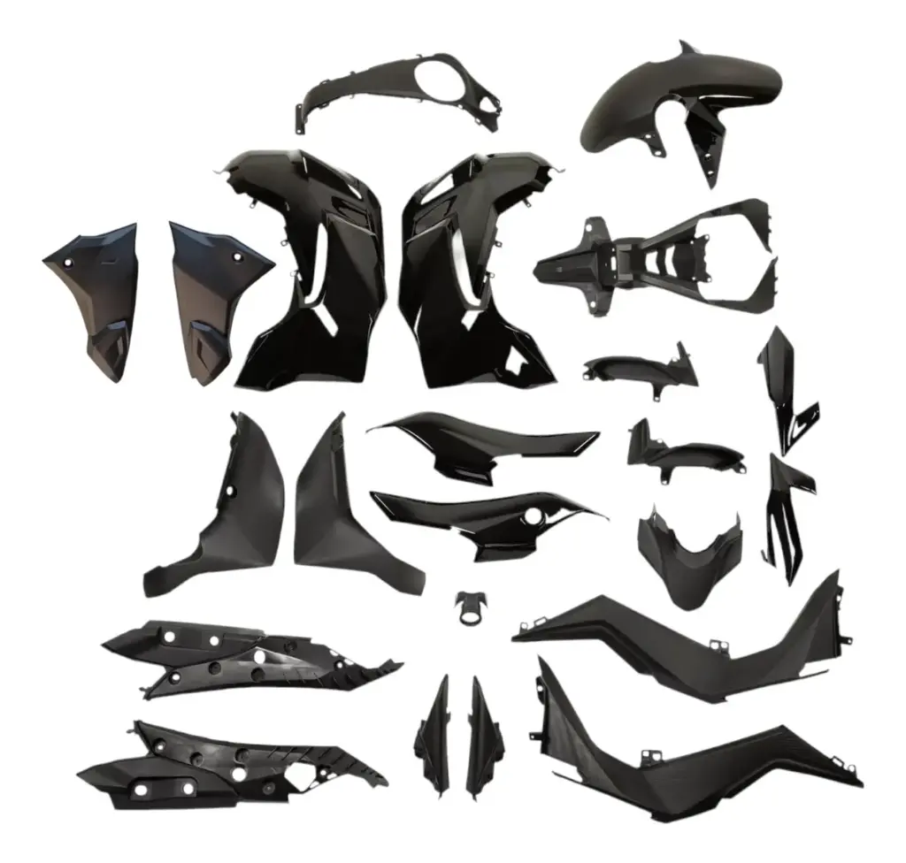 KIT DE PLASTICOS COMPLETO MTC NEW CRYPTON T110 NEGRO     - (VIA-A5)