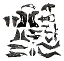 KIT DE PLASTICOS COMPLETO MTC NEW CRYPTON T110 NEGRO     - (VIA-A5)