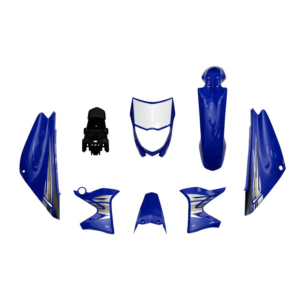 KIT DE PLASTICOS COMPLETO MTC XTZ125 AZUL       - (VIA-A2)