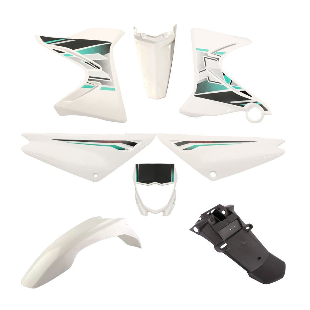 KIT DE PLASTICOS COMPLETO MTC XTZ125 BLANCO     - (VIA-A6)