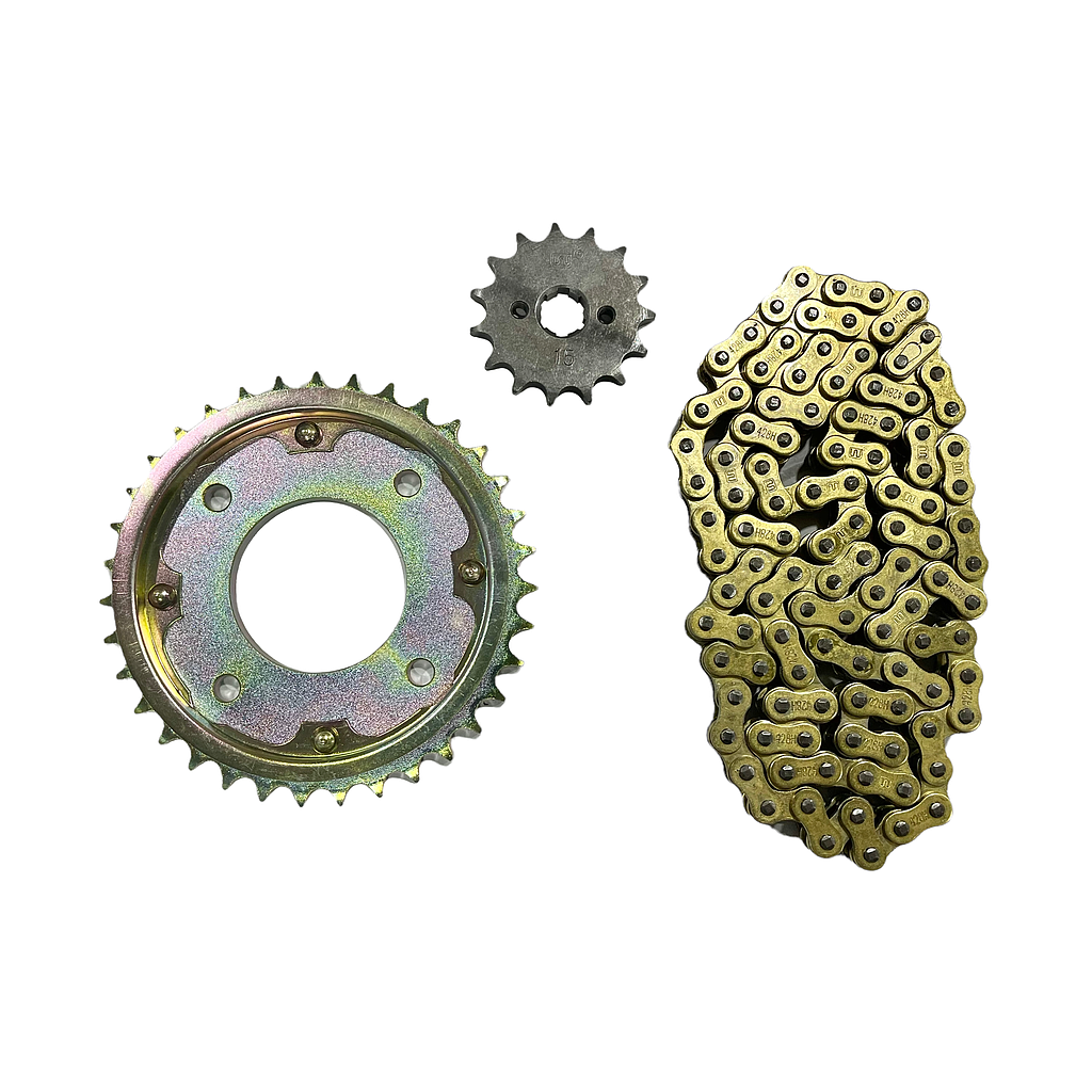 SISTEMA DE ARRASTRE (428) WSTD POP100 / BIZ100 (15T/35T/108L)      L-100(F-21)