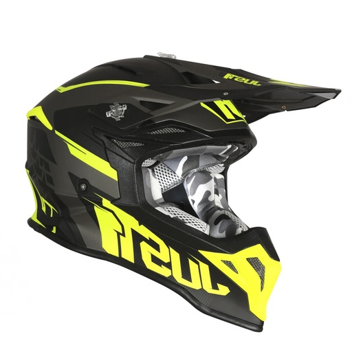 [J39020] CASCO MOTOCROSS J39 JUST1 STARS BLACK FLUO YELLOW TITANIUM TALLA XXL