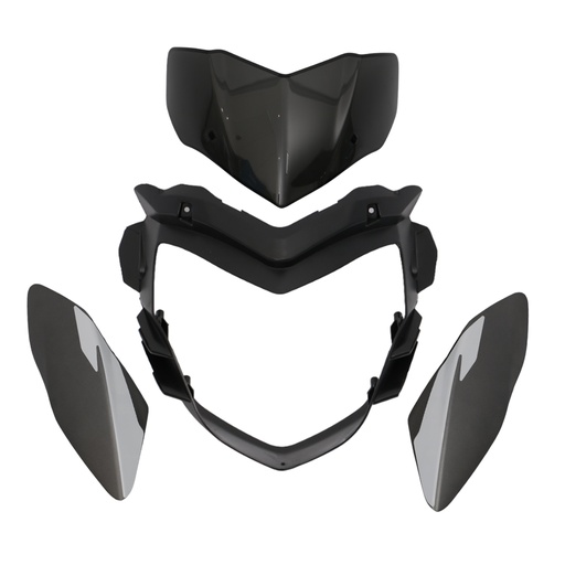 [MTC0983] MASCARA DE FARO DELANTERO MTC PULSAR NS125 BLANCO 04 PIEZAS       - (VIA-A1)