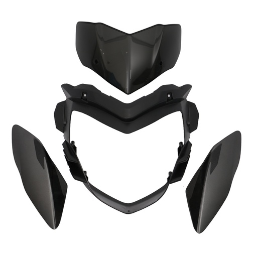 [MTC0981] MASCARA DE FARO DELANTERO MTC PULSAR NS125 GRIS 04 PIEZAS       - (VIA-A1)