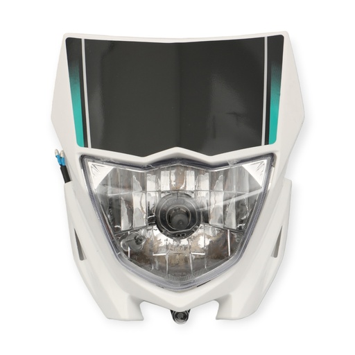 [MTC0236] FARO DELANTERO COMPLETO MTC XTZ125 BLANCO / NEGRO     V-1 (VIA-A2)