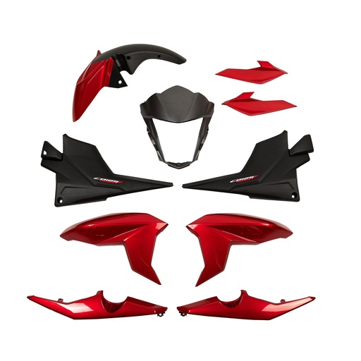 [MTC0004] KIT DE PLASTICOS COMPLETO MTC CB125F TWISTER ROJO       - (VIA-A2)