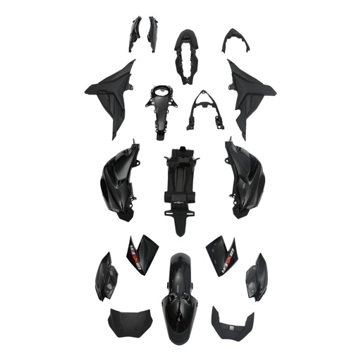 [MTC0603] KIT DE PLASTICOS COMPLETO MTC SUZUKI GIXXER 150 NEGRO