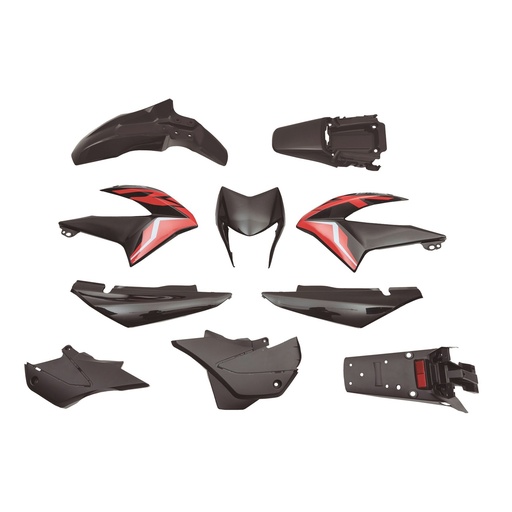 [MTC0023] KIT DE PLASTICOS COMPLETO MTC XR150L NEGRO 2014-2023       - (VIA-A2)