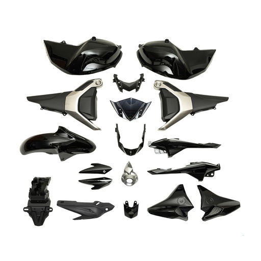 [MTC0058] KIT DE PLASTICOS COMPLETO MTC YAMAHA FZ-S FI 2.0 NEGRO       - (VIA-A2)
