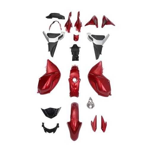 [MTC0597] KIT DE PLASTICOS COMPLETO MTC YAMAHA FZ-S FI 2.0 ROJO